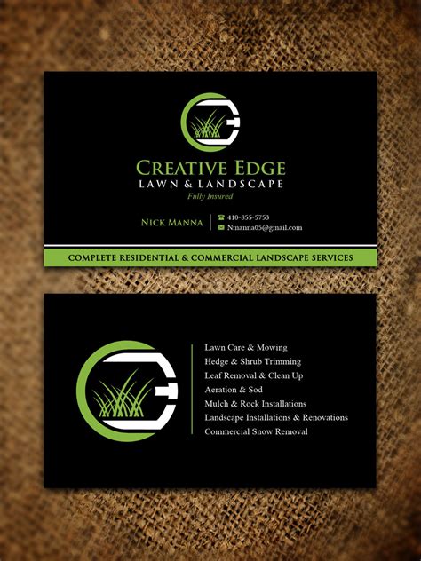Landscape Design Business Cards | Landscape Design Studio With